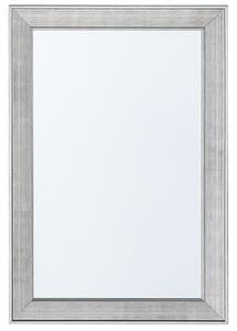 Nástenné zrkadlo strieborné 61 x 91 cm obdĺžnikové moderné do obývacej izby a spálne