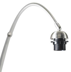 Moderná oblúková lampa z ocele nastaviteľná bez tienidla