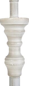 Vidiecka stojaca lampa sivej farby s bielym tienidlom - Classico