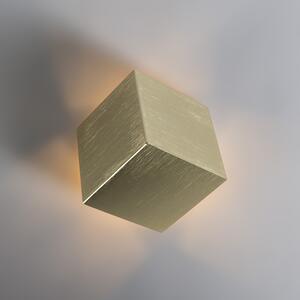 Sada 2 moderných zlatých nástenných lámp - Cube