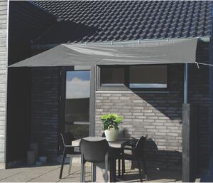 Tieniaca plachta na balkón - obdĺžnik - 3x2,5m - sivá (180g/m2)