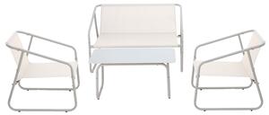 Záhradný set: Mini-gauč, 2 kreslá a stolík - béžová