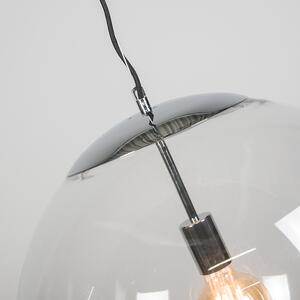 Škandinávska závesná lampa chróm s čírym sklom - Ball 50