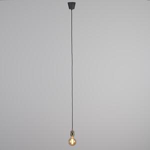 Moderné závesné svietidlo bronzové s čiernym káblom - Cava Classic