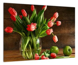 Obraz tulipánov vo váze (Obraz 60x40cm)