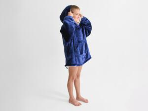 XPOSE® Detská mikinová deka s barančekom (malá) - tmavo modrá