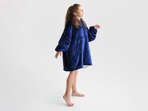 XPOSE® Detská mikinová deka s barančekom (velká) - tmavo modrá