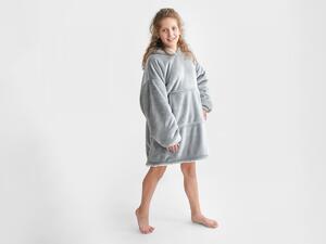 XPOSE® Detská mikinová deka s barančekom (velká) - svetlo sivá