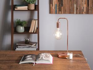 Stolná lampa medená industriálna minimalistická bez tienidla
