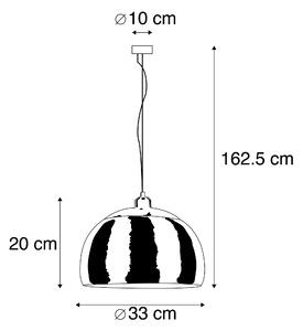 Moderný kruhový prívesok lampa oceľ - Globe