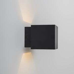 Sada 2 dizajnových nástenných svietidiel čierna / zlatá vrátane LED - Caja