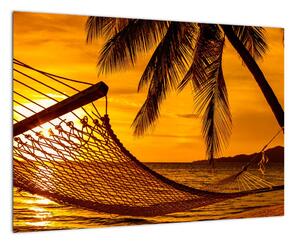 Západ slnka na pláži, obraz (Obraz 60x40cm)