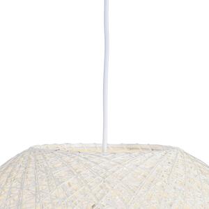 Vidiecka závesná lampa biela 45 cm - Corda