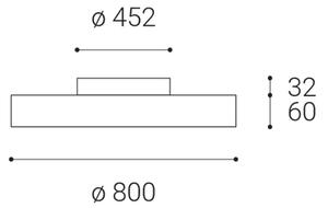 LED2 1111333D RINGO 80 P/N stropné svietidlo čierne