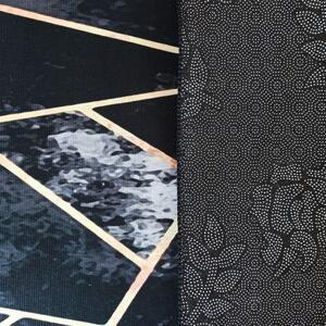 Čierny koberec so zaujímavými detailmi Šírka: 60 cm | Dĺžka: 100 cm