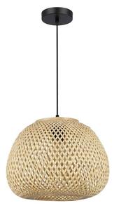 Závesný luster PETRA na lanku 1xE27/15W/230V, priemer 35 cm, bambus