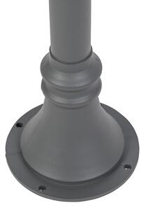 Moderný vonkajší lampáš tmavošedý 136,5 cm - platar
