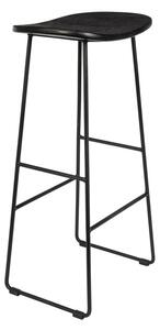 Čierna barová stolička z teakového dreva (výška sedadla 76 cm) Tangle – White Label