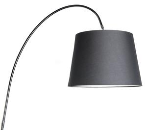 Moderná stojaca lampa s čiernym tienidlom - Bend