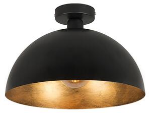 Priemyselné stropné svietidlo čierne so zlatom 35 cm - Magna