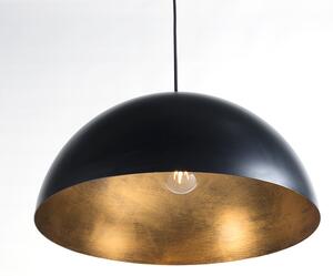 Industriálne závesné svietidlo čierne so zlatou 50 cm - Magna Eco