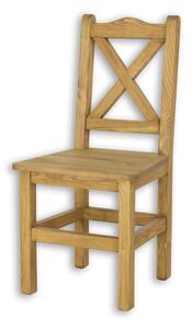 Massive home | Dřevěná židle z masivní borovice Corona II - odstín přírodní K01 MHSIL020