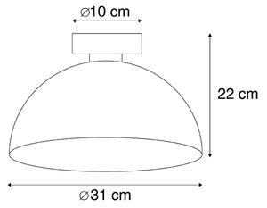 Priemyselné stropné svietidlo hrdzavohnedé 35 cm - Magna Classic