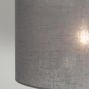 Závesná lampa čierna s tienidlom 35 cm sivá nastaviteľná - Blitz II