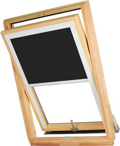 Termoizolačná roleta na strešné okno typu VELUX FK06/F06/206 Farba látky: Black Silver, Farba profilu: Biela