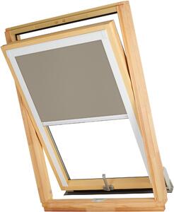 Termoizolačná roleta na strešné okno typu FAKRO 55x78 Farba látky: Tan Silver, Farba profilu: Biela