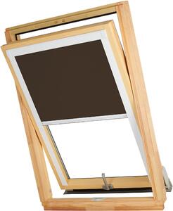 Termoizolačná roleta na strešné okno typu FAKRO 114x140 Farba látky: Wenge Silver, Farba profilu: Biela