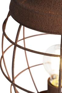 Rustikálna stolová lampa hrdza - Lentera