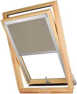 Termoizolačná roleta na strešné okno typu FAKRO 114x140 Farba látky: Tan Silver, Farba profilu: Strieborná