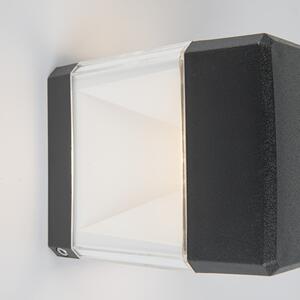 Moderné vonkajšie nástenné svietidlo čierne vrátane LED IP55 - Elisa