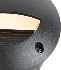 Moderné vonkajšie nástenné bodové čierne vrátane LED IP65 - Leti