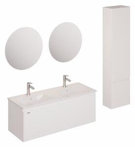 Kúpeľňová zostava s umývadlom vrátane umývadlovej batérie, vtoku a sifónu Naturel Ancona biela KSETANCONA8
