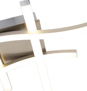 Dizajnové hranaté stropné svietidlo oceľové vrátane LED - Onda