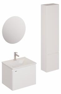 Kúpeľňová zostava s umývadlom vrátane umývadlovej batérie, vtoku a sifónu Naturel Ancona biela KSETANCONA12