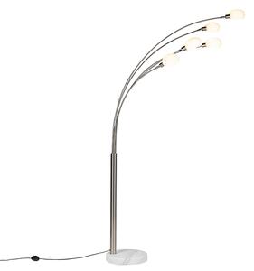 Dizajnová stojaca lampa z ocele, 5 žiaroviek - šesťdesiate roky Marmo