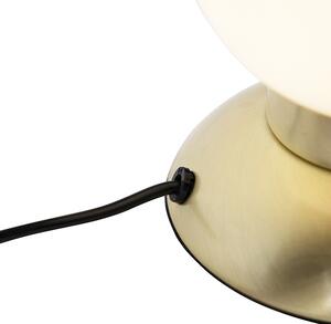 Dizajnová stolná lampa zlatá stmievateľná vrátane LED - Majestic