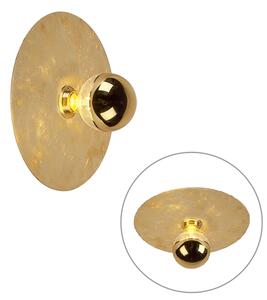 Moderné nástenné svietidlo zlaté 30cm - Disque