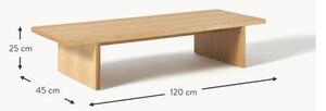 Nízky drevený konferenčný stolík Toni