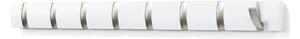 Umbra - Nástenný vešiak s 8 háčikmi Flip - biela - 6x81x3 cm
