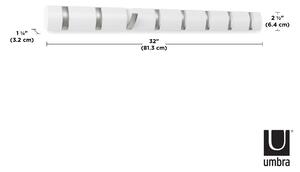 Umbra - Nástenný vešiak s 8 háčikmi Flip - biela - 6x81x3 cm
