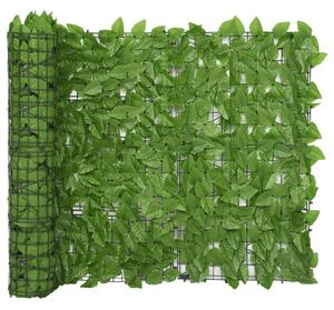 Balkónová markíza so zelenými listami 500x100 cm