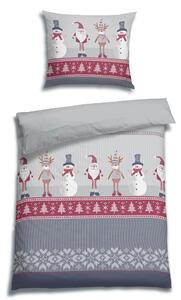 POSTEĽNÁ BIELIZEŇ, flanel, sivá, 140/200 cm Florella - Obliečky & plachty