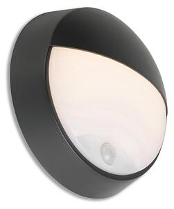 Vonkajšie nástenné svietidlo čierne vrátane LED so snímačom pohybu IP54 - Hortus