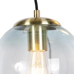 Art deco závesná lampa mosadz 7-svetlá - Pallon