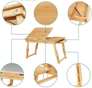 Massive home | Nastavitelný bambusový stolek III LLD01N