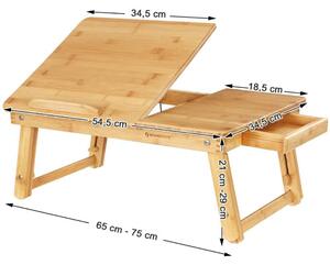 Massive home | Nastavitelný bambusový stolek III LLD01N